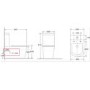Grade A1 - Close Coupled Rimless Toilet with Soft Close Seat - Newport