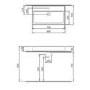 Grade A1 - 800mm Matt White Wall Hung Basin Vanity Unit - Morella