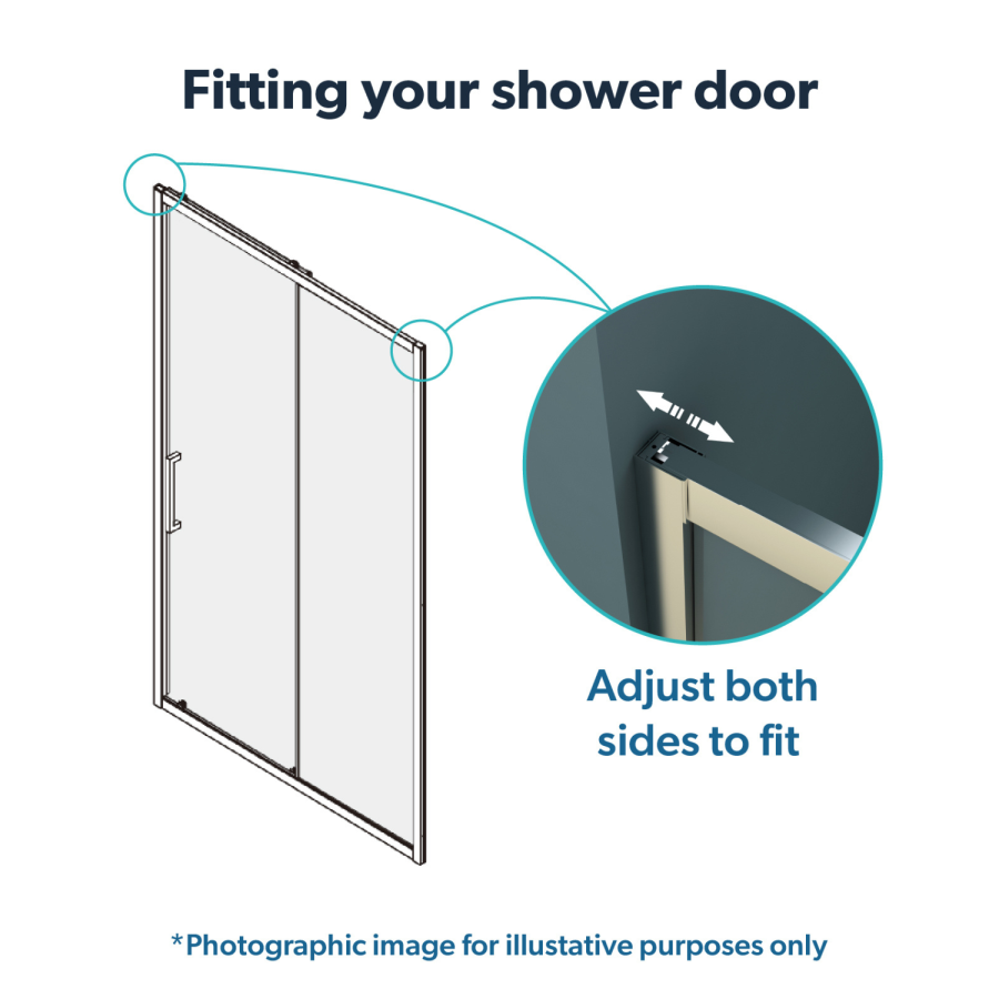 Grade A2 - 1000x800mm Frameless Rectangular Sliding Shower Enclosure with Shower Tray - Aquila