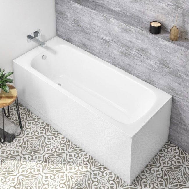 Grade A1 - 1500 x 700 Colt Single Ended Steel Bath with 0 Tap Holes ...