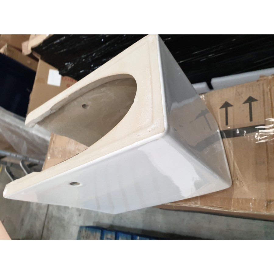 Grade A2 - Semi Pedestal and Basin 460mm - Tabor