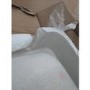 Grade A2 - 1100mm Grey Toilet and Sink Unit Left Hand with Round Toilet and Chrome Fittings - Bali