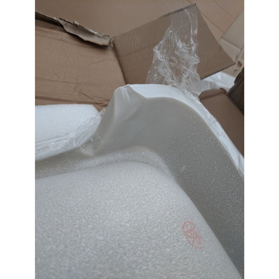 Grade A2 - 1100mm Grey Toilet and Sink Unit Left Hand with Round Toilet and Chrome Fittings - Bali