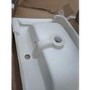 Grade A2 - 1100mm Grey Toilet and Sink Unit Left Hand with Round Toilet and Chrome Fittings - Bali