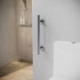 1200 x 1200mm Foldable Accessible Shower Enclosure with Chrome Grab Rails –  Mobility-Friendly Design