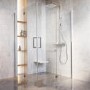 1200 x 1200mm Foldable Accessible Shower Enclosure – Chrome Easy-Clean Safety Glass Mobility-Friendly Design