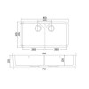 Double Bowl White Ceramic Kitchen Sink - Taylor &amp; Moore Ada