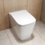 Albi Back to Wall Rimless Toilet with Soft Close Seat & Concealed Cistern With Matt Black Push Button