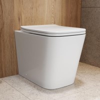 Back to Wall Rimless Toilet with Soft Close Seat - Albi
