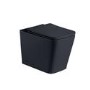 Matt Black Back to Wall Rimless Toilet with Soft Close Seat - Albi