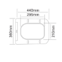 Matt Black Back to Wall Rimless Toilet with Soft Close Seat - Albi