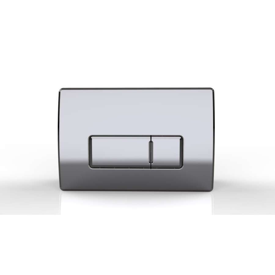 Wall Hung Toilet with Soft Close Seat, Pneumatic Chrome Flush Plate, 820mm Frame & Cistern - Albi