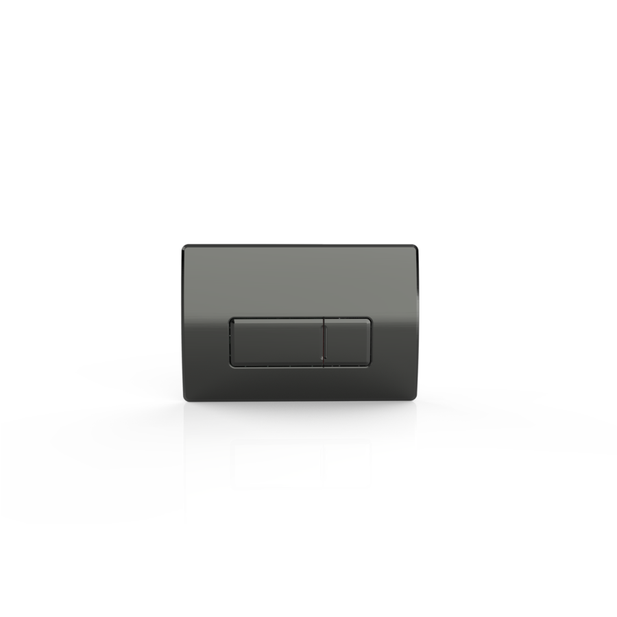 Matt Black Wall Hung Toilet with Soft Close Seat, Gunmetal Pneumatic Flush Plate, 820mm Frame & Cistern - Albi