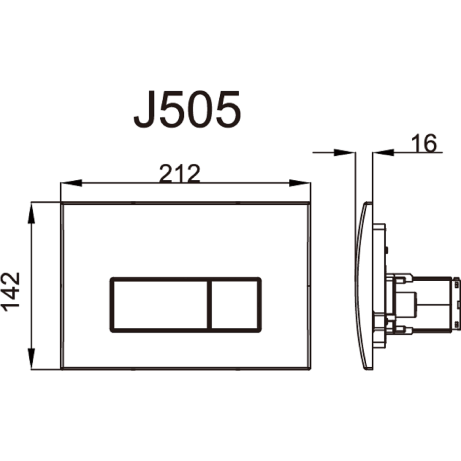 Matt Black Wall Hung Toilet with Soft Close Seat, Bronze Pnuematic Flush Plate, 1168mm Frame & Cistern - Albi