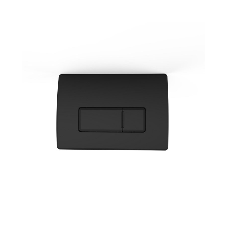 Wall Hung Toilet with Soft Close Seat, Pneumatic Black Flush Plate, 820mm Frame & Cistern - Albi