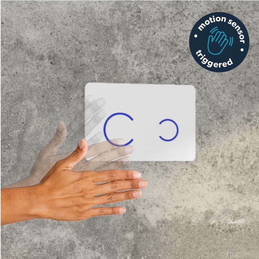 Wall Hung Toilet with Soft Close Seat, White Glass Sensor Flush Plate, 820mm Frame & Cistern - Albi