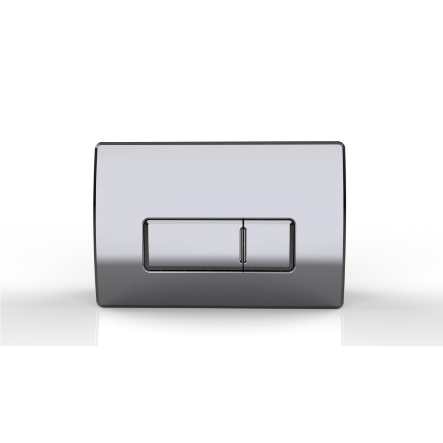 Grade A1 - Chrome Pneumatic Flush Plate with 1170mm Pneumatic Frame & Cistern - Elira