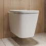 Albi Wall Hung Toilet 820mm Pneumatic Frame & Cistern & Black Flush Plate