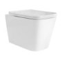 Albi Wall Hung Toilet 1160mm Pneumatic Frame & Cistern & White Glass Flush Plate
