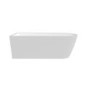 Grade A1 - Freestanding Shower Bath Single Ended Left Hand Corner with Brass Bath Screen 1650 x 800mm - Amaro