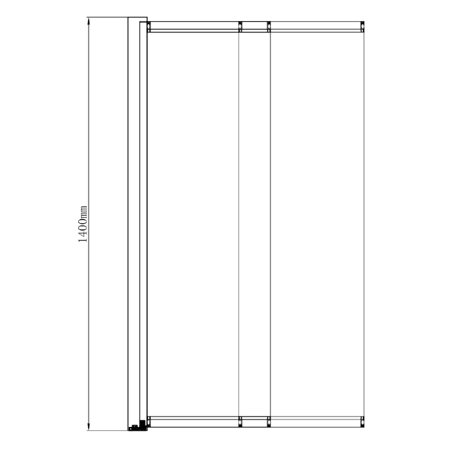 ONLY OPENED - Freestanding Single Ended Right Hand Corner Shower Bath with Chrome Sliding Bath Screen 1650 x 800mm - Amaro