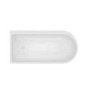 Freestanding Single Ended Left Hand Corner Shower Bath with Black Sliding Bath Screen 1650 x 800mm - Amaro