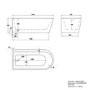 ALMOST PERFECT - Freestanding Single Ended Left Hand Corner Bath 1650 x 800mm - Amaro