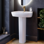 Brass Freestanding Left Hand Shower Bath Suite with Toilet and Basin - Amaro