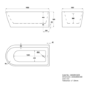 Chrome Freestanding Right Hand Shower Bath Suite with Toilet and Basin - Amaro