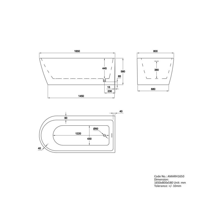 Brass Freestanding Right Hand Shower Bath Suite with Toilet and Basin - Amaro