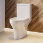 Brass Freestanding Right Hand Shower Bath Suite with Toilet and Basin - Amaro