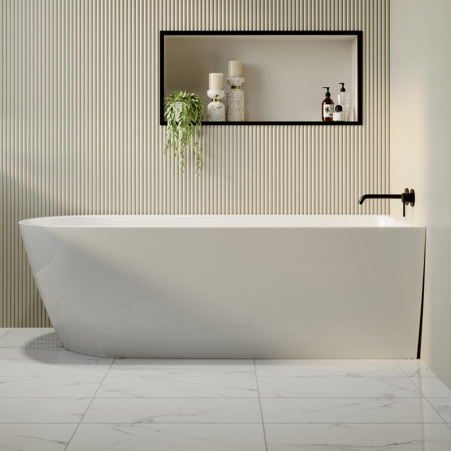 Freestanding Single Ended Right Hand Corner Bath 1800 x 800mm - Amaro