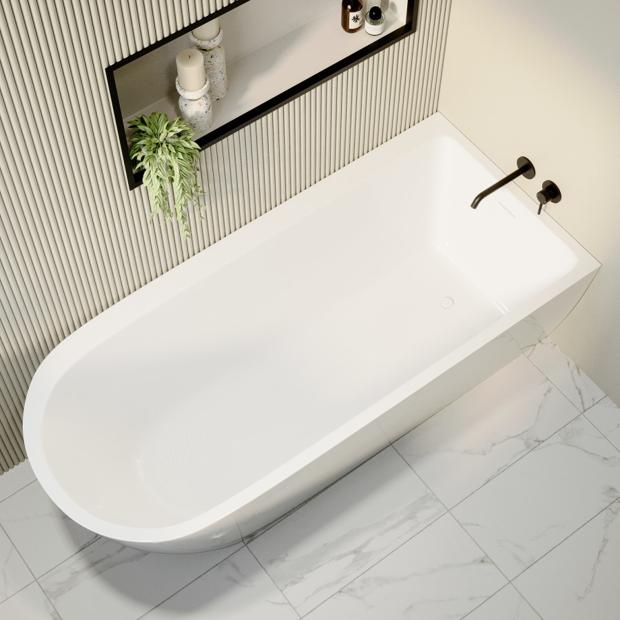 Freestanding Single Ended Right Hand Corner Bath 1800 x 800mm - Amaro