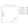 800x800mm Square Shower Tray 45mm - White Acrylic Stone Resin - Pearl
