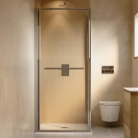 800x800mm Chrome In-Fold Sliding Shower Enclosure 6mm Glass and Low Profile Shower Tray - Apollo