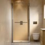 800x800mm Chrome In-Fold Sliding Shower Enclosure 6mm Glass - Apollo