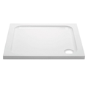 800mm Anti-Slip Square Shower Tray 45mm - White Acrylic Stone Resin - Pearl