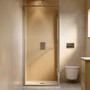 900x900mm Chrome In-Fold Sliding Shower Enclosure 6mm Glass - Apollo