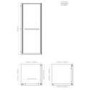 800x800mm Black In-Fold Sliding Shower Enclosure 6mm Glass - Apollo