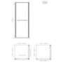 800x800mm Black In-Fold Sliding Shower Enclosure 6mm Glass - Apollo