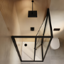 800x800mm Black In-fold Sliding Shower Enclosure 6mm Glass and Shower Tray - Apollo