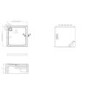800x800mm Black In-fold Sliding Shower Enclosure 6mm Glass and Shower Tray - Apollo