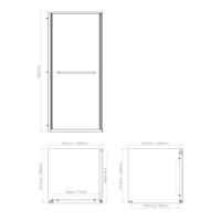 900x900mm Black In-Fold Sliding Shower Enclosure 6mm Glass - Apollo
