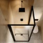 900x900mm Black In-Fold Sliding Shower Enclosure 6mm Glass - Apollo