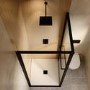 800x800mm Black In-Fold Sliding Shower Enclosure 6mm Glass - Apollo