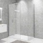 1400x900mm Frameless Wet Room Shower Screen Enclosure and Shower Tray - Corvus
