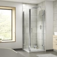900mm Square Hinged Shower Enclosure with Tray - Fiji