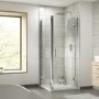 900mm Square Hinged Shower Enclosure with Tray - Fiji