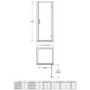 900mm Square Hinged Shower Enclosure with Tray - Fiji