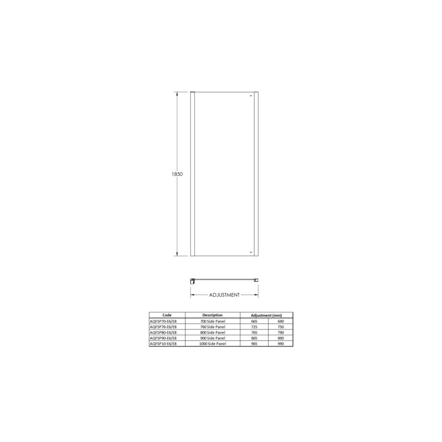 900mm Square Hinged Shower Enclosure with Tray - Fiji